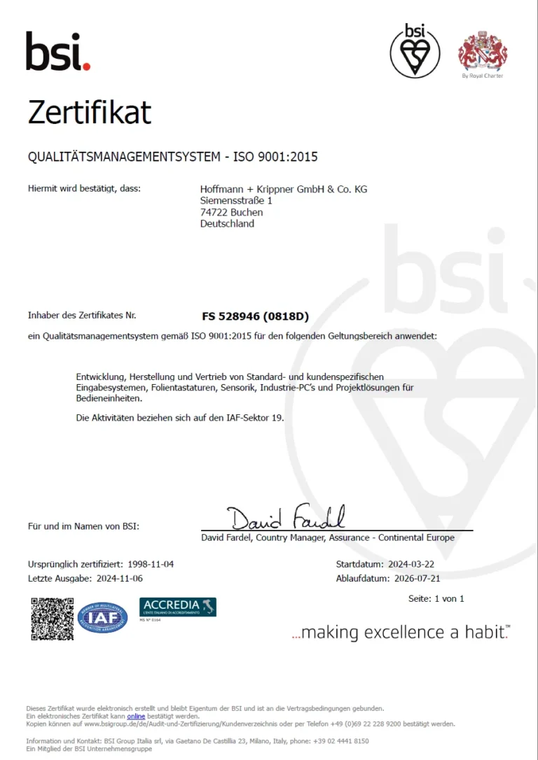 Zertifikat QMS ISO 9001 1