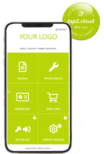 Cell phone scans NFC tag tap2.cloud